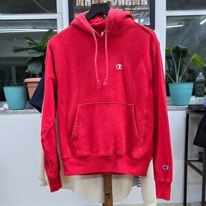 Red Champion Reverse weave pullover hoodie small
